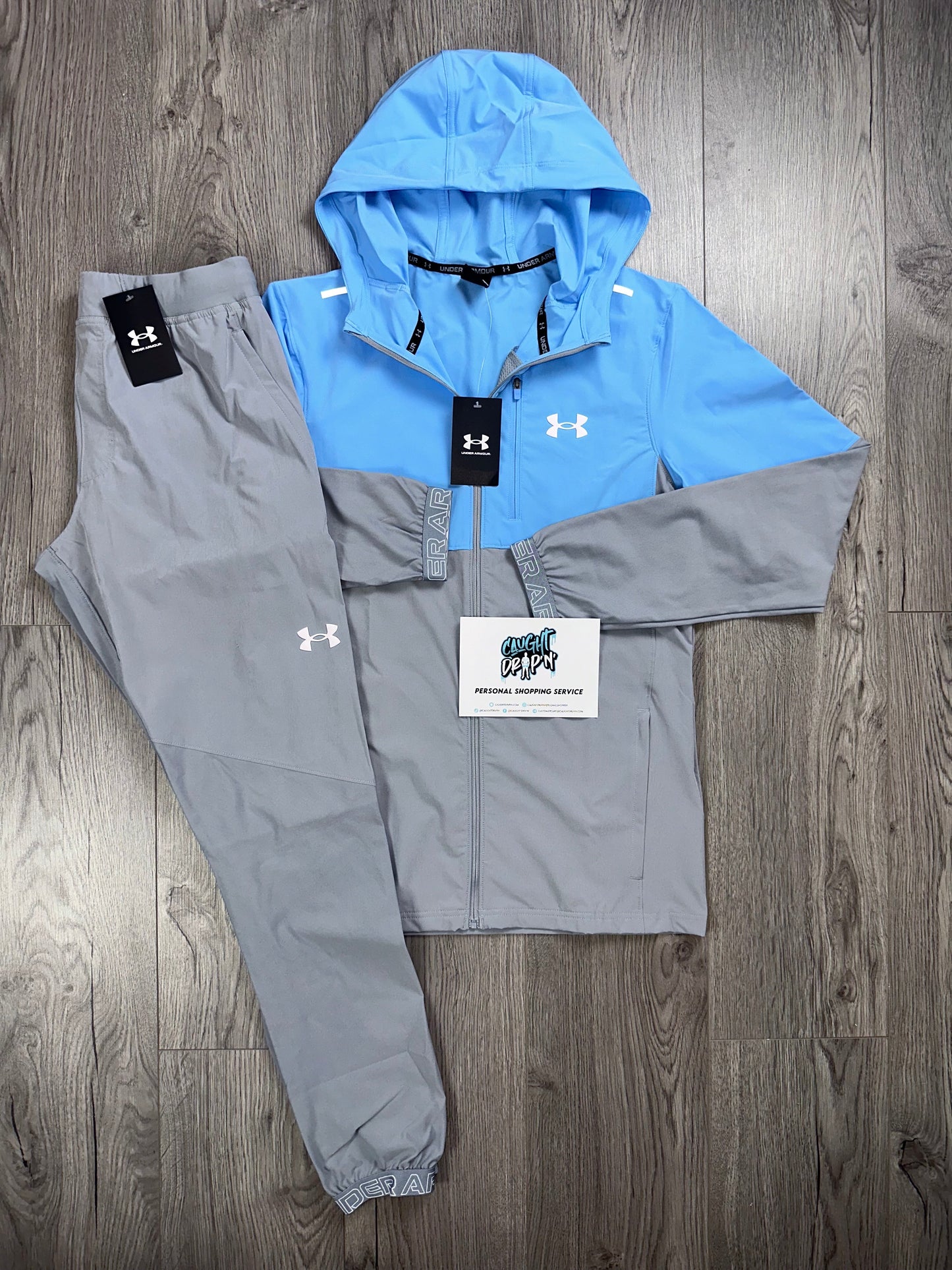 Under Armour Storm Vanish Baby Blue | Grey Tracksuit