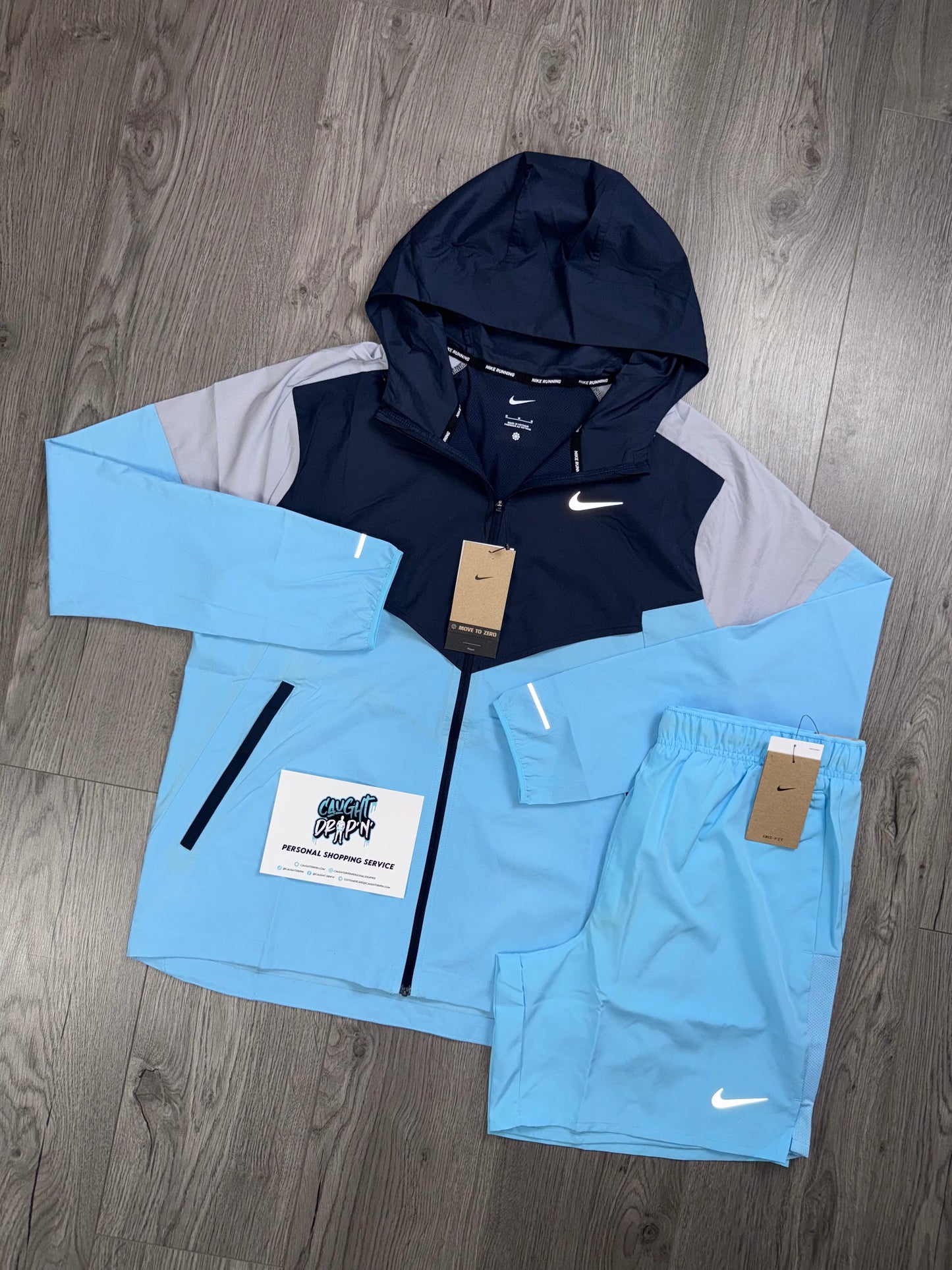 Nike Windrunner Aquarius Blue | Navy Set