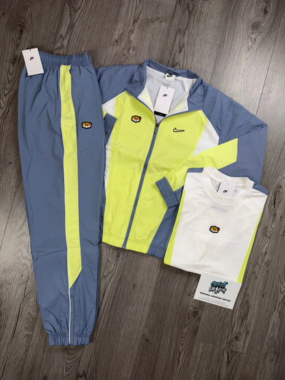 Nike 3 Piece TN Slate Blue, Lime Twist Tracksuit (Oversized Fit. Recommend Sizing Down)