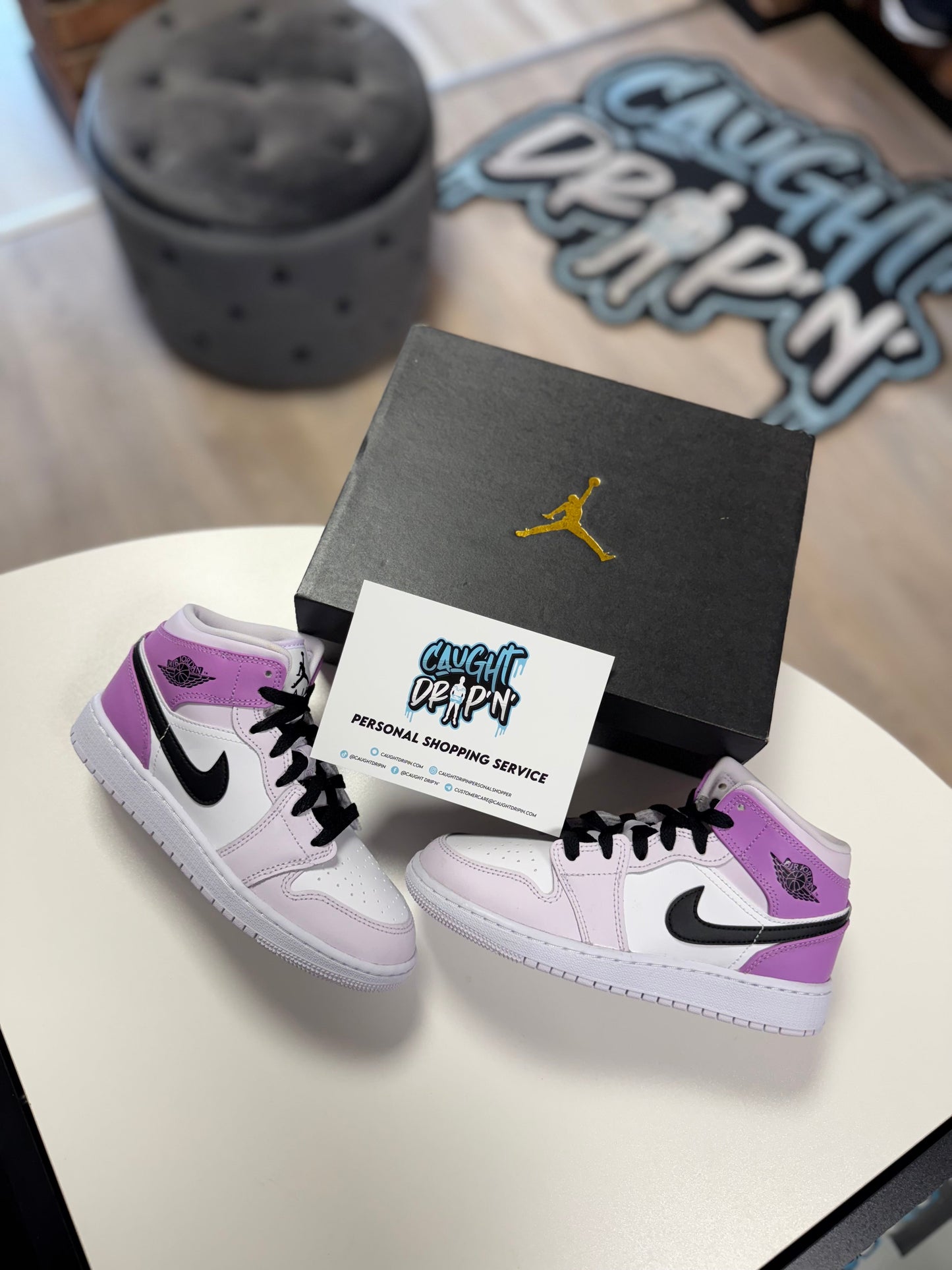 Jordan 1 Mid Barley Grape