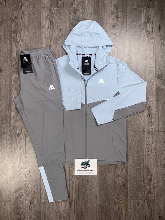 Montirex Surge Windrunner Tracksuit Grey | Baby Blue