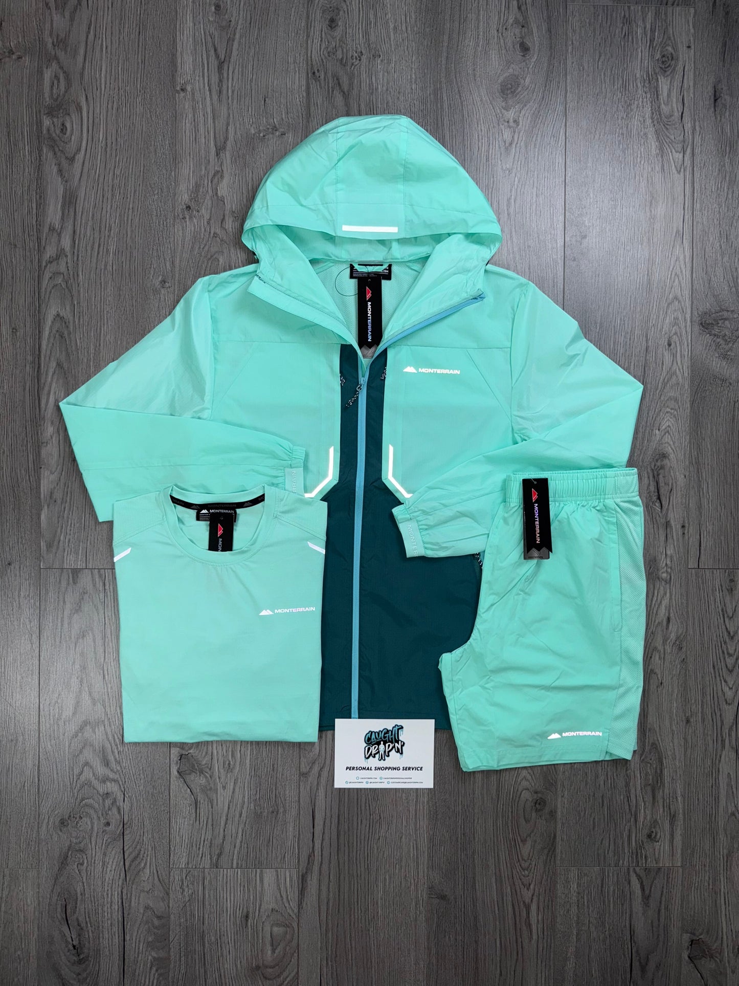 Monterrain 3 Piece Chase Windrunner Set Mint Green | Teal