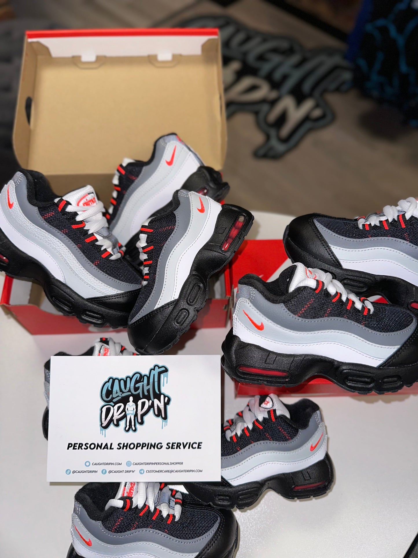 Nike Air Max 95’s Toddler Black, White, University Red 2024