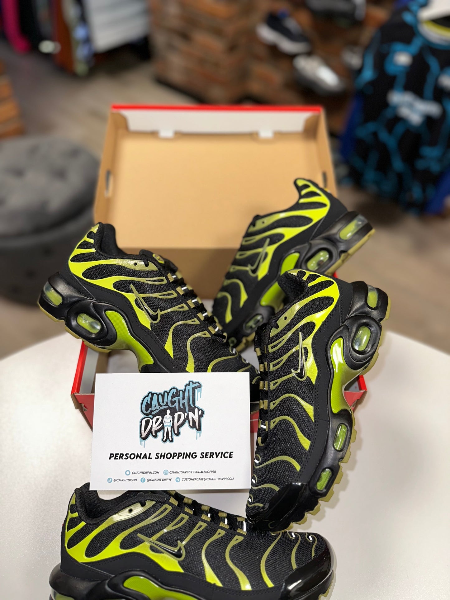 Nike Air Max Plus TN GS Black | Cyber Green 2023