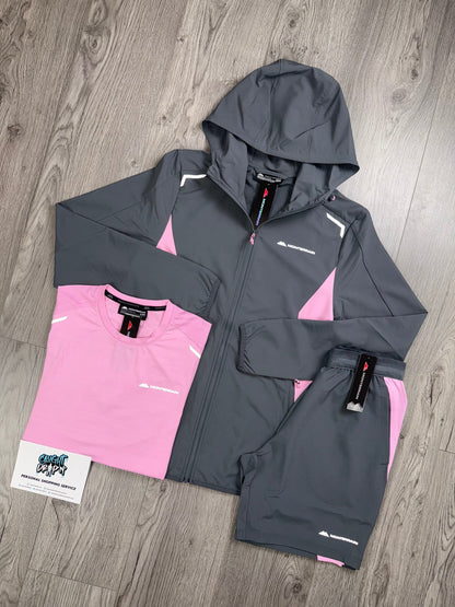 Monterrain 3 Piece Performance Windrunner Set Iron Grey | Pink Foam