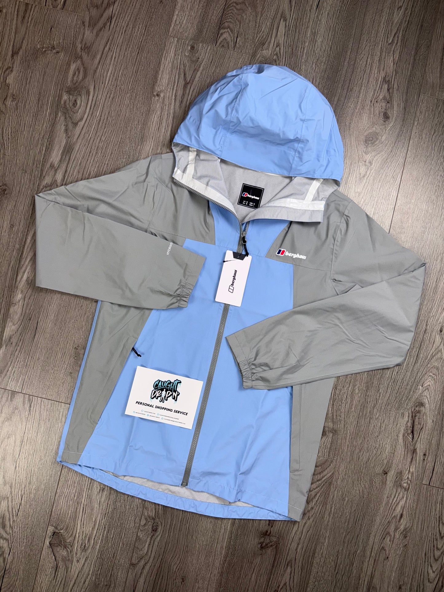 Berghaus Light Windrunner Jacket Baby Blue | Iron Grey