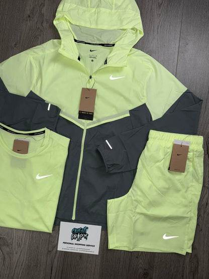Nike 3 Piece Windrunner Barely Volt | Smoke Grey Set