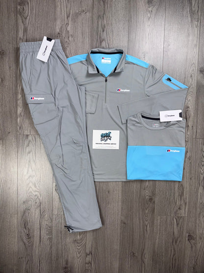 Berghaus 3 Piece Half Zip Light Grey | Baby Blue Tracksuit