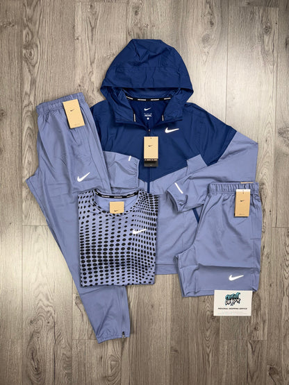 Nike 4 Piece Windrunner Navy, Indigo Tracksuit | Shorts Set