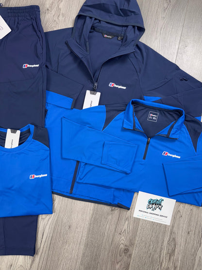 Berghaus 4 Piece Theran, Half Zip Obsidian | Royal Blue Tracksuit