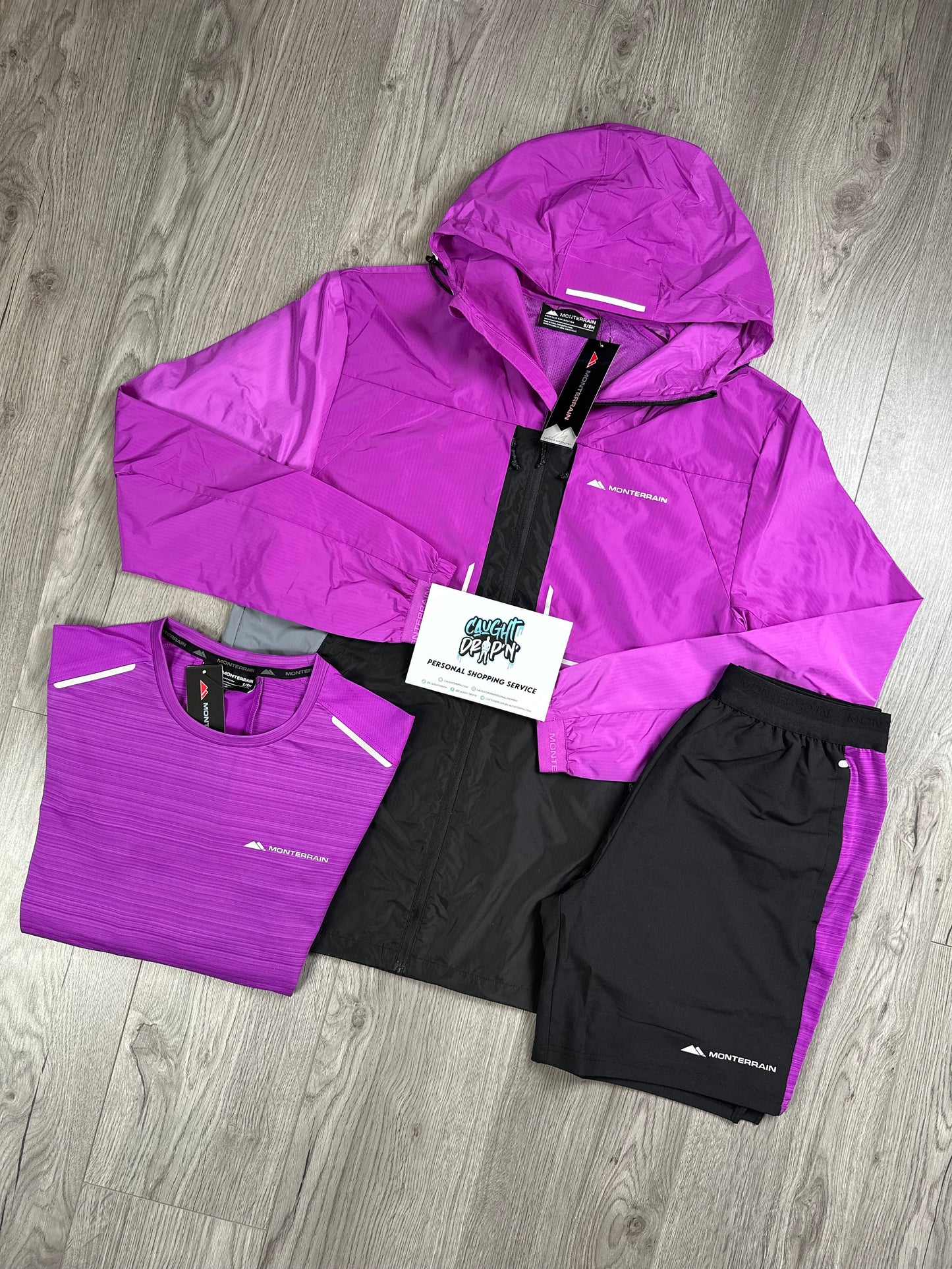 Monterrain 3 Piece Windrunner Set Purple | Black