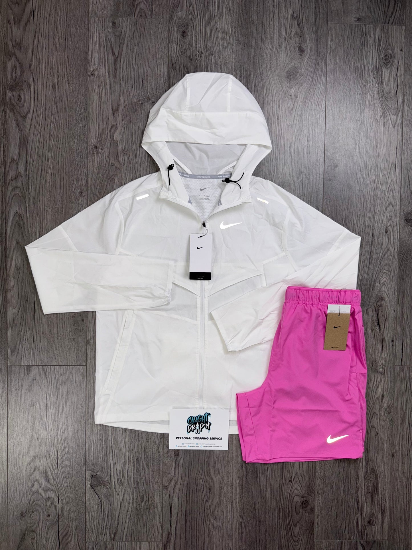 Nike Windrunner White | Playful Pink Set