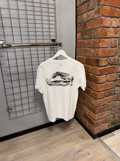 Corteiz Island Stencil White Tee, Black Logo