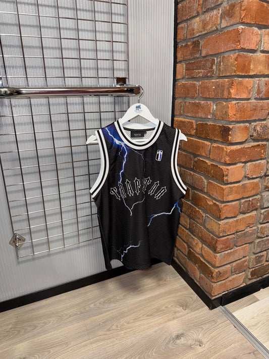 Trapstar Irongate Black Lightening Basketball Vest