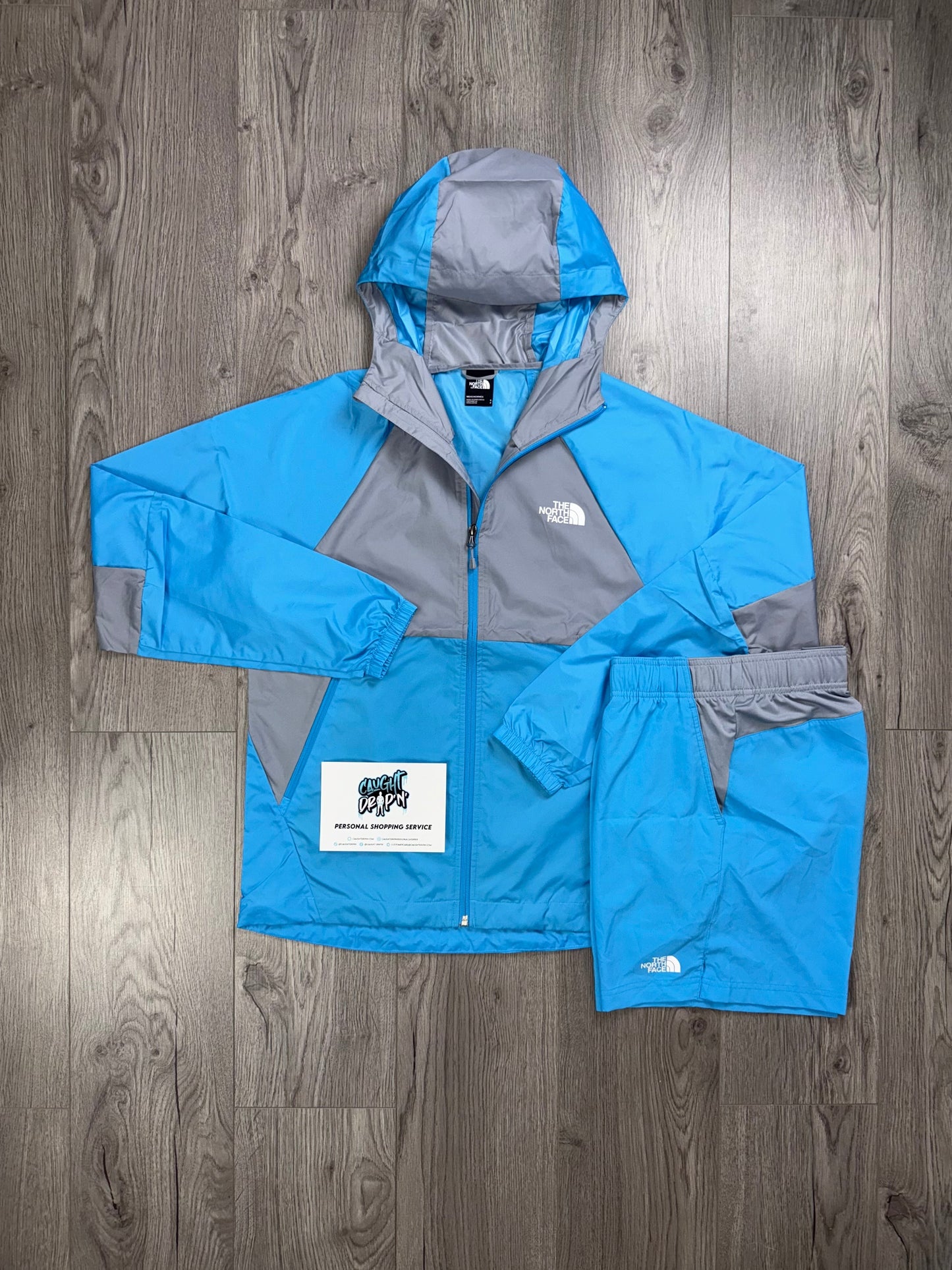 The Northface Performance Windrunner Set Blue | Grey