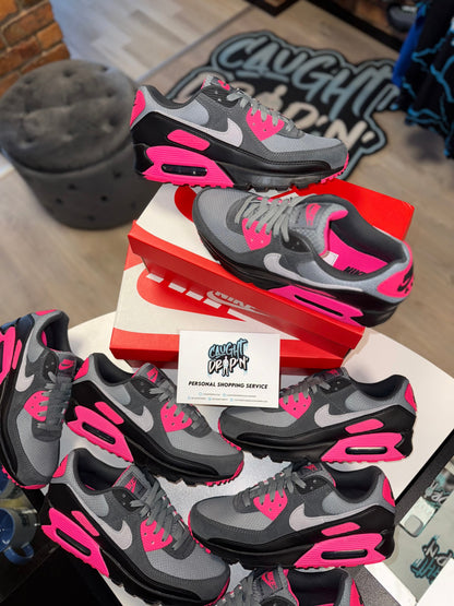 Nike Air Max 90’s Black, Wolf Grey, Hyper Pink 2025