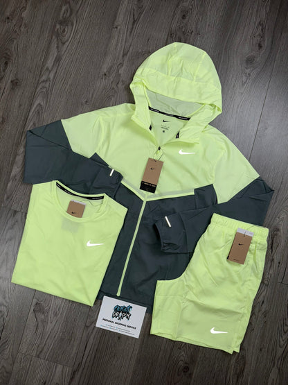 Nike 3 Piece Windrunner Barely Volt | Smoke Grey Set
