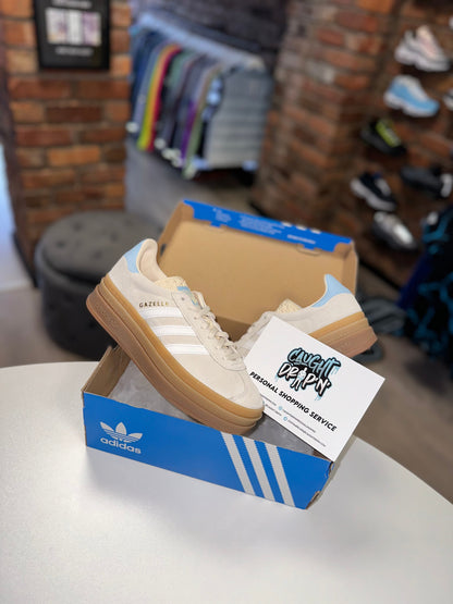 Women’s Adidas Gazelle Bold Wonder White | Sky Blue
