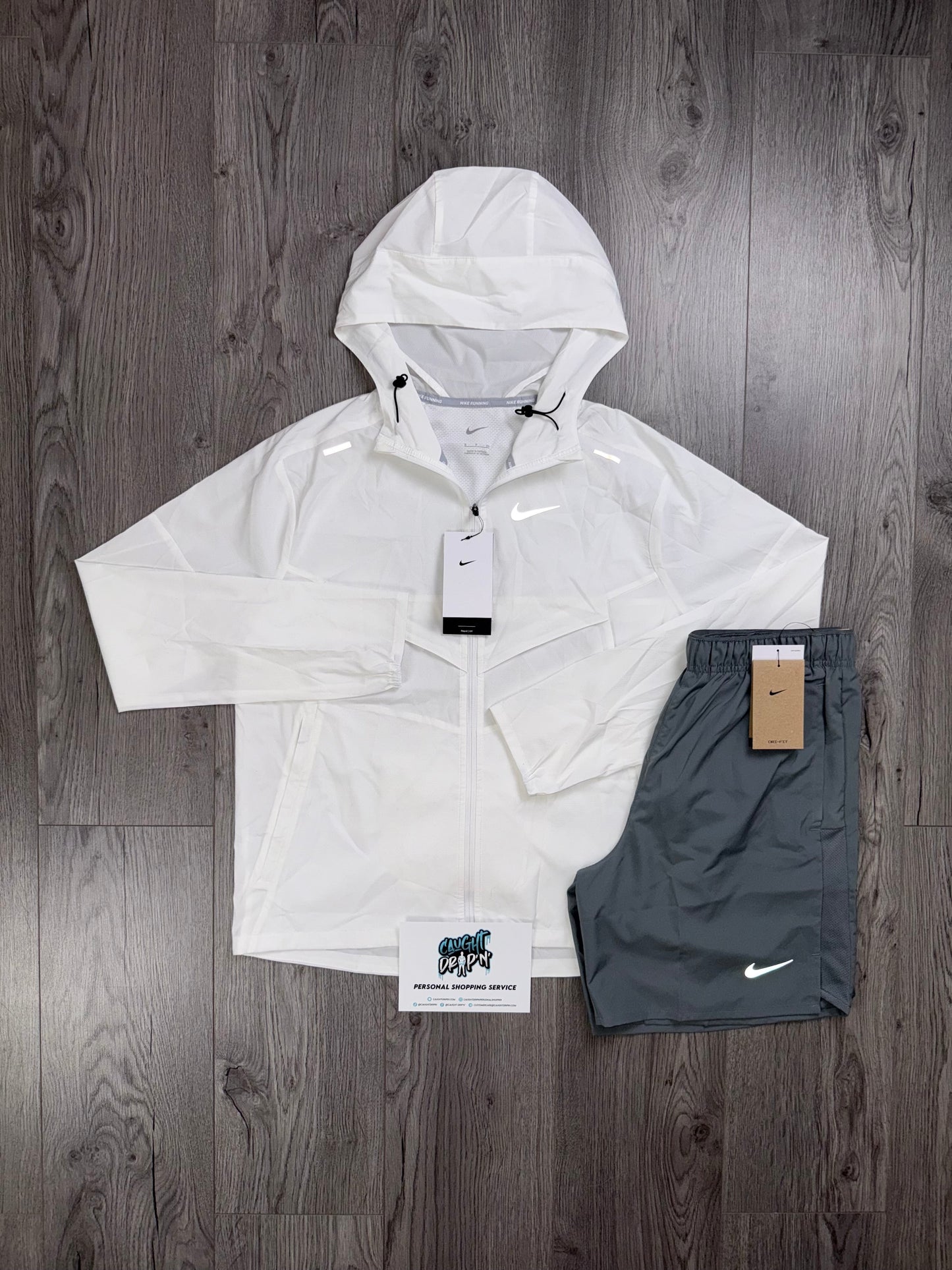 Nike Windrunner White | Smoke Grey Set