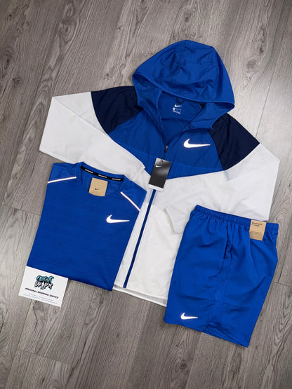 Nike 3 Piece Old Season UV Windrunner White | Royal Blue Set (2016 Exclusive)
