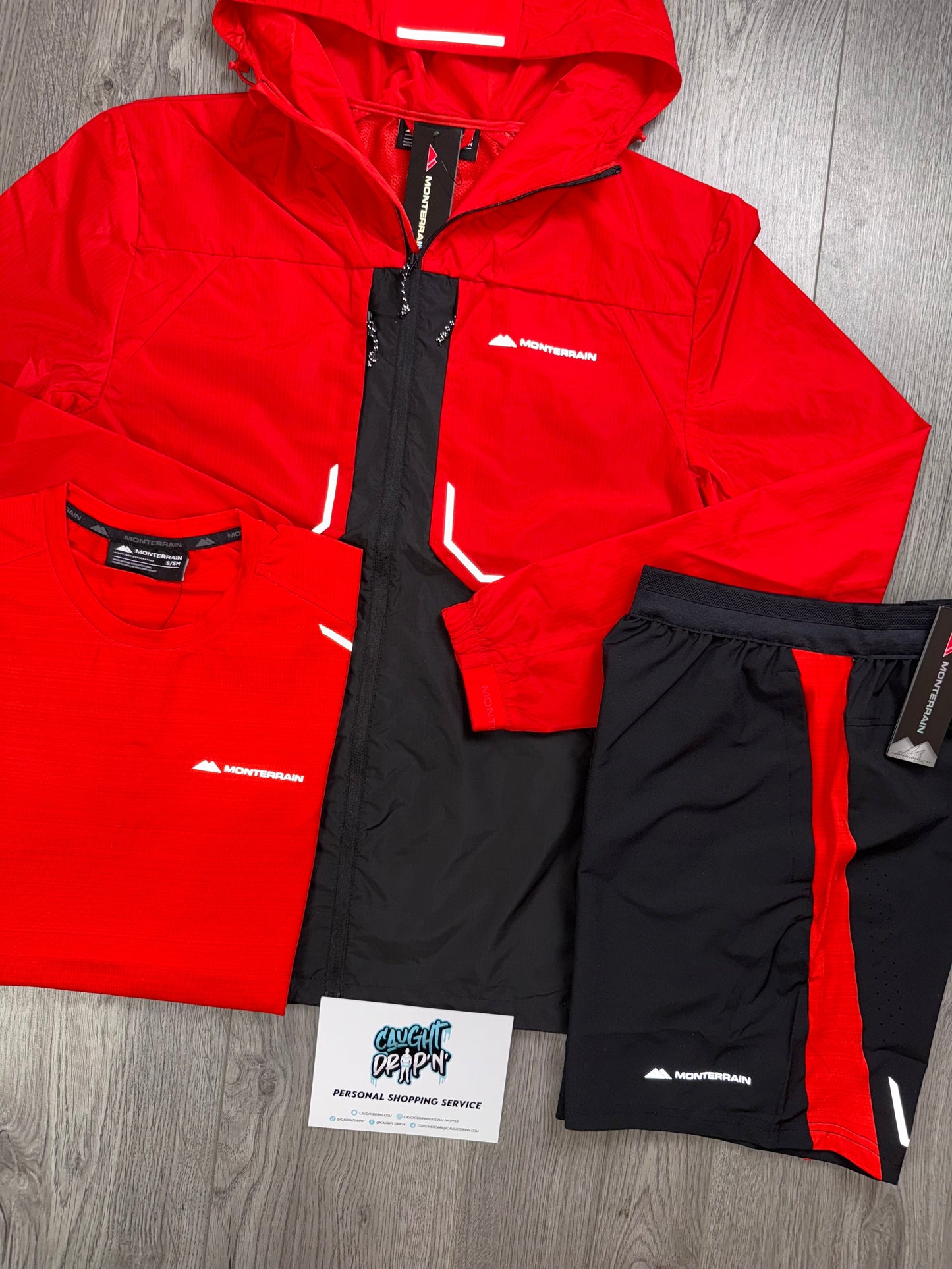 Monterrain 3 Piece Chase Windrunner Set Red | Black