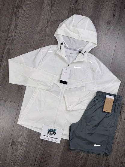 Nike Windrunner White | Smoke Grey Set