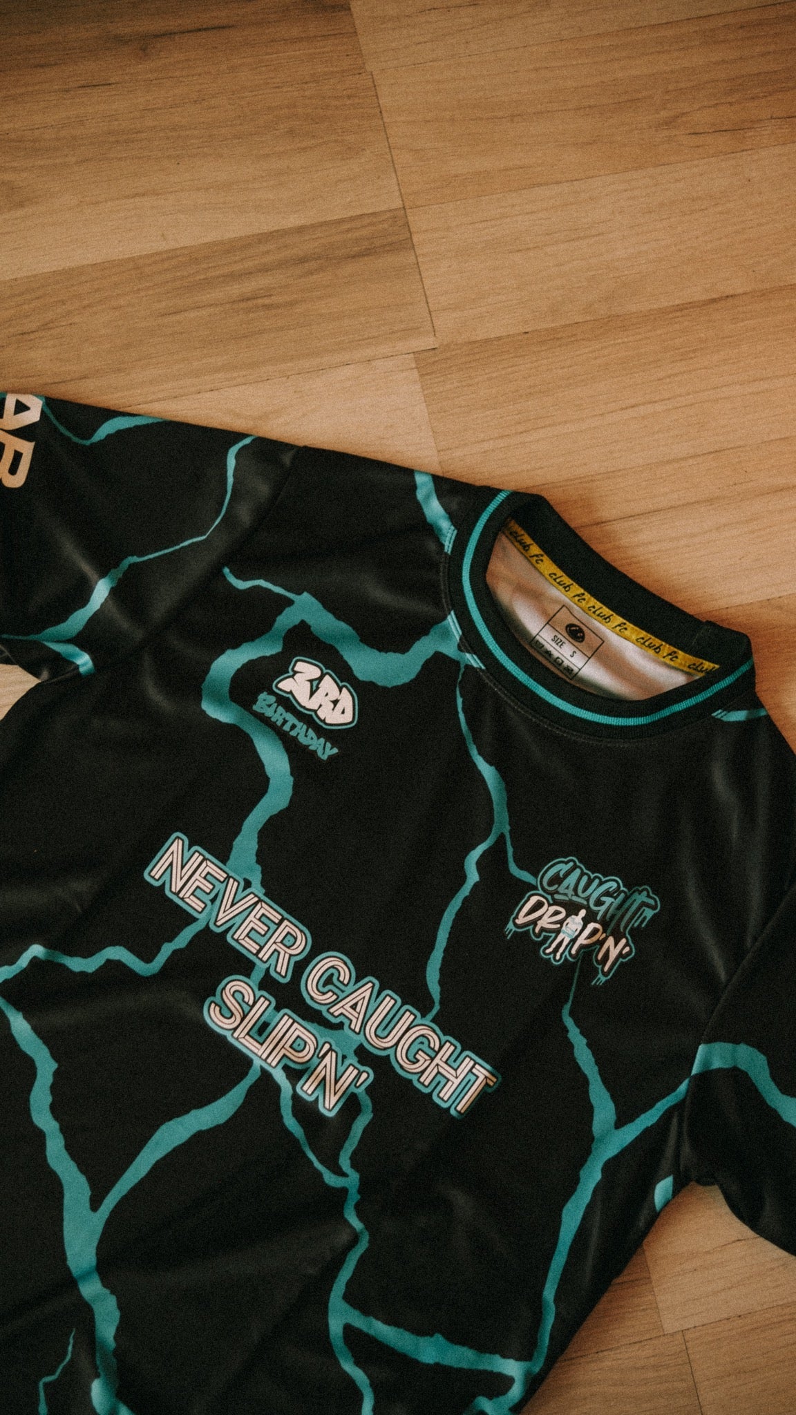 Caught Drip’N’ Special Edition 3rd Birthday Football Tee