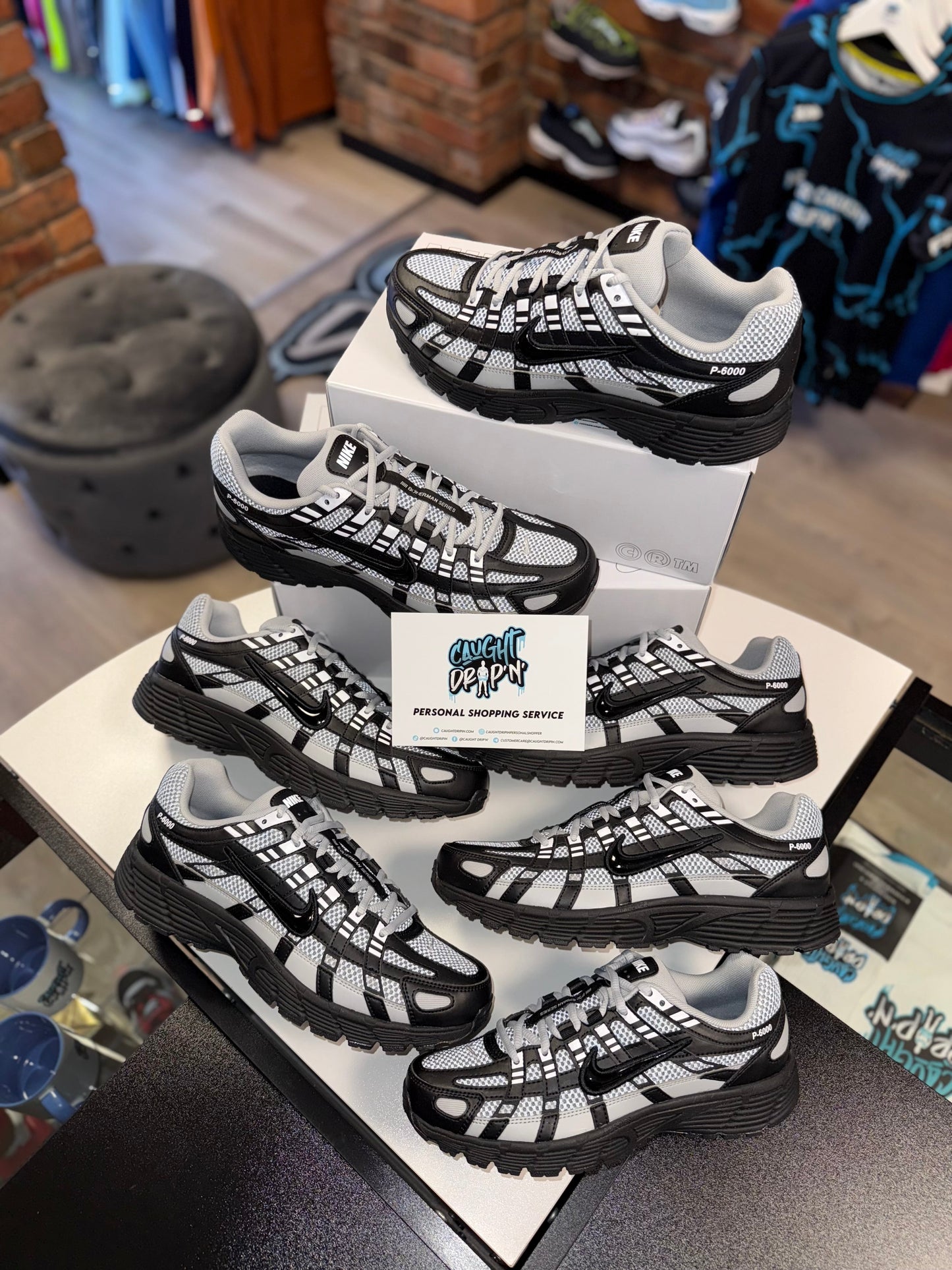 Nike P-6000 Black, Shadow Grey 2025 (Please Note. Custom Made. 4 Week Wait For Manufacture & Arrival)