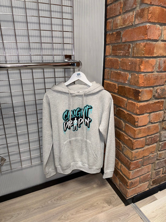 Caught Drip’N’ Grey Logo Hoodie