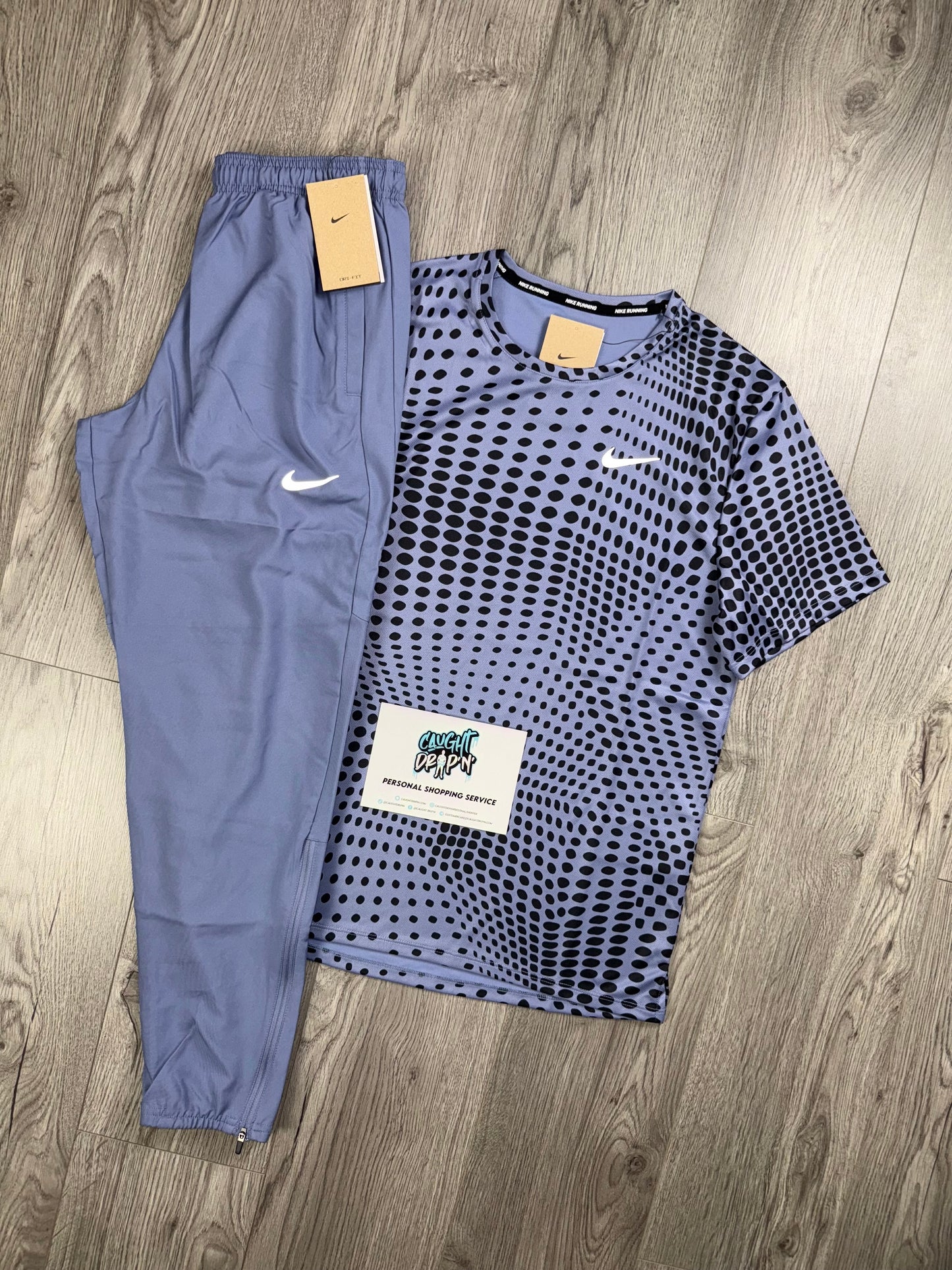 Nike Miler All Over Printed Dots Indigo | Bottoms Set