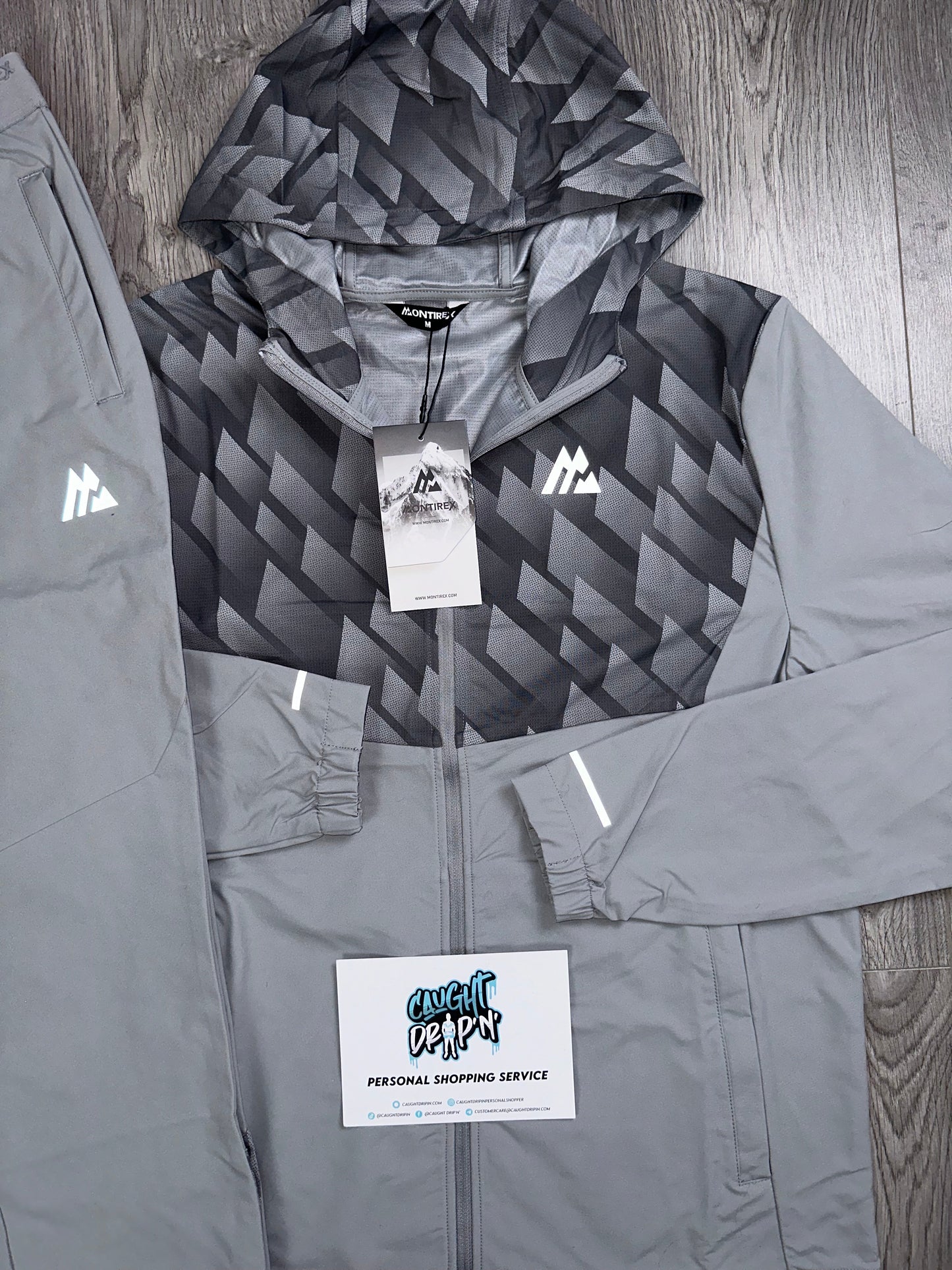 Montirex Old Season Charge Windrunner Tracksuit Two Tone Grey