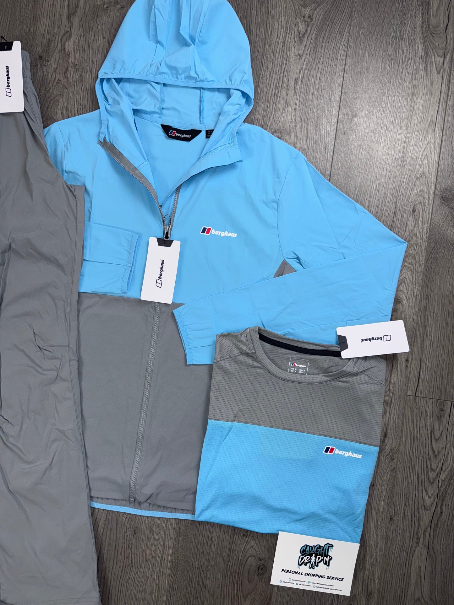 Berghaus 3 Piece Theran Light Grey | Baby Blue Tracksuit