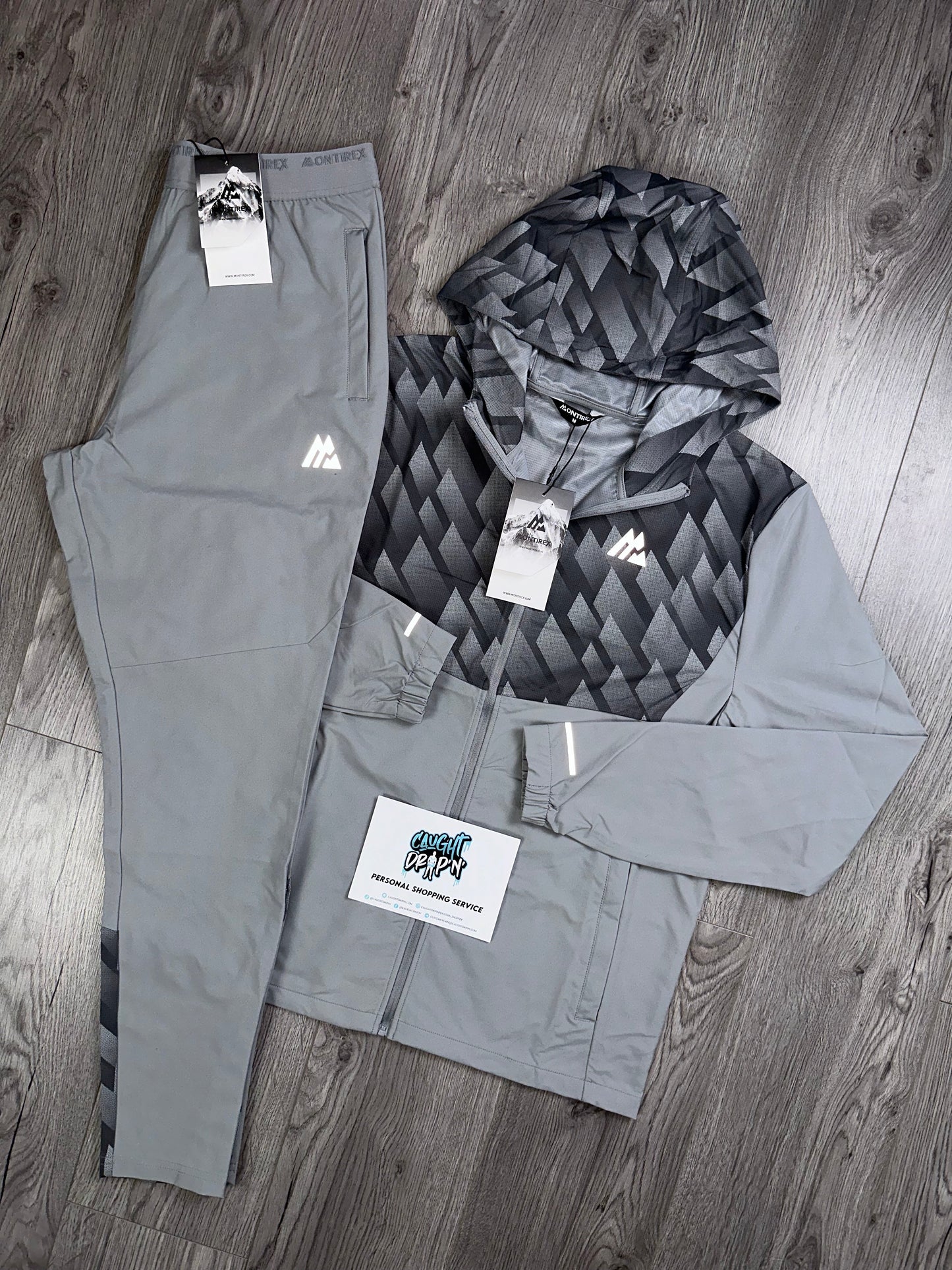 Montirex Old Season Charge Windrunner Tracksuit Two Tone Grey