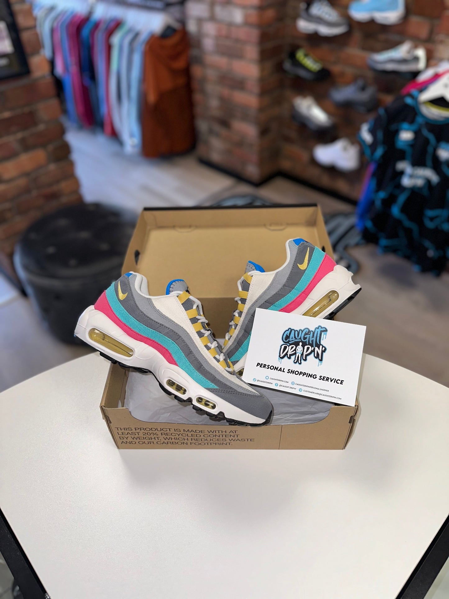 Nike Air Max 95’s Air Sprung Grey Aqua Pink 2022