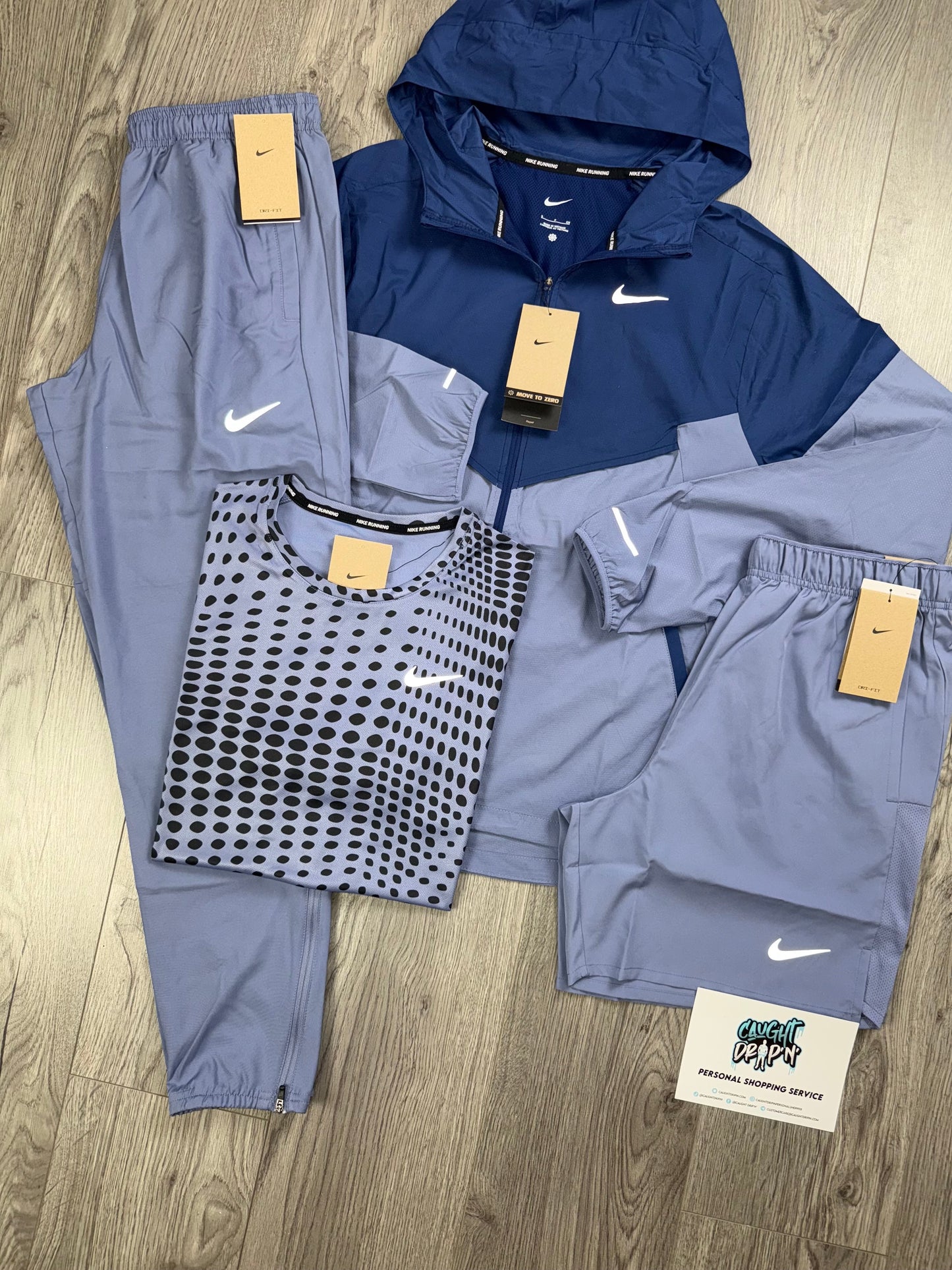 Nike 4 Piece Windrunner Navy, Indigo Tracksuit | Shorts Set