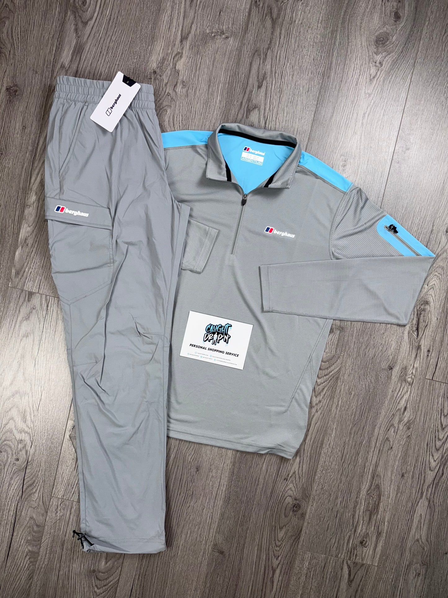 Berghaus Tech Half Zip Light Grey | Baby Blue Tracksuit