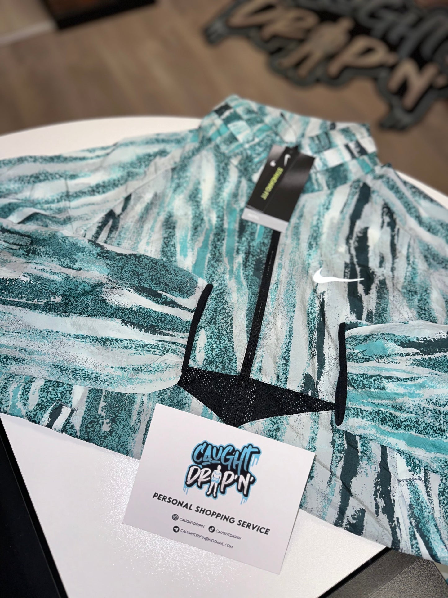 Nike Zebra Windrunner Jacket Jade Green