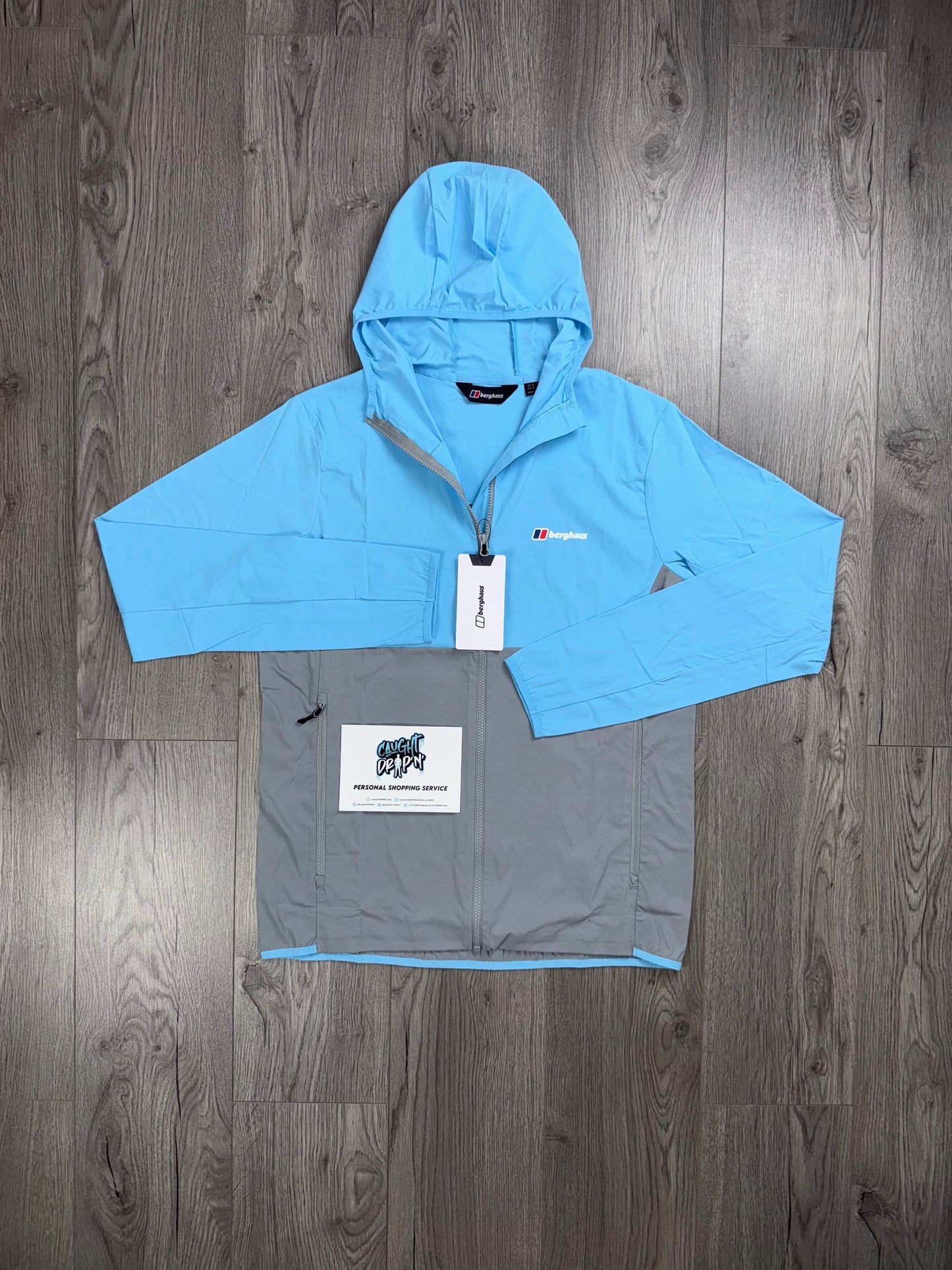 Berghaus Theran Full Zip Baby Blue | Light Grey Jacket
