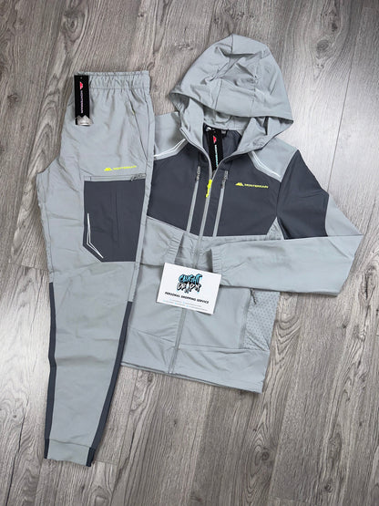 Monterrain Woven Two Tone Tracksuit Iron Grey | Neon