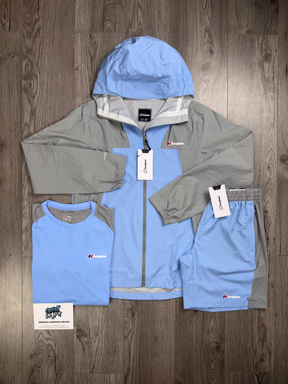 Berghaus 3 Piece Light Windrunner Set Baby Blue | Iron Grey