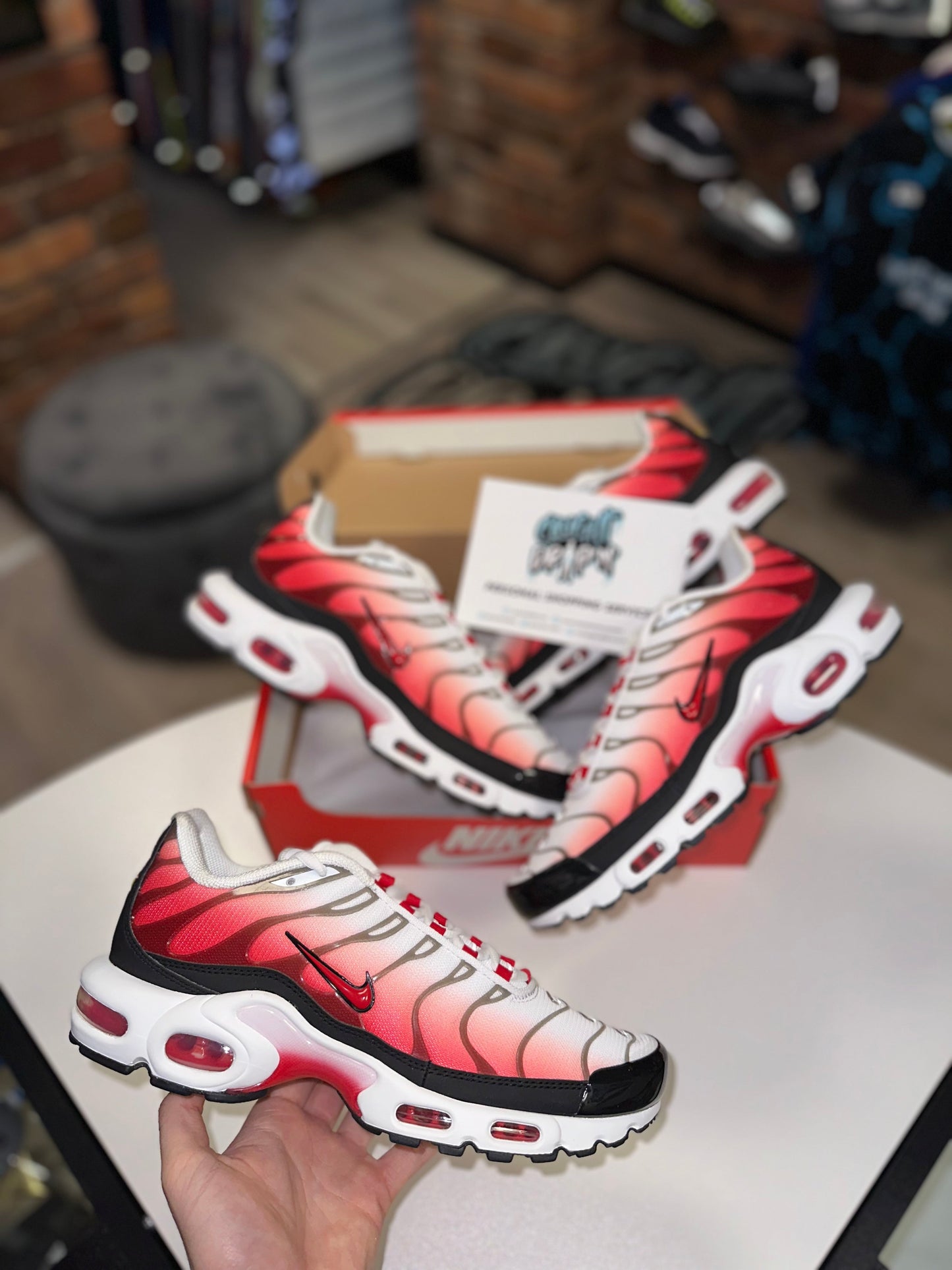 Nike Air Max Plus TN White | University Red 2024