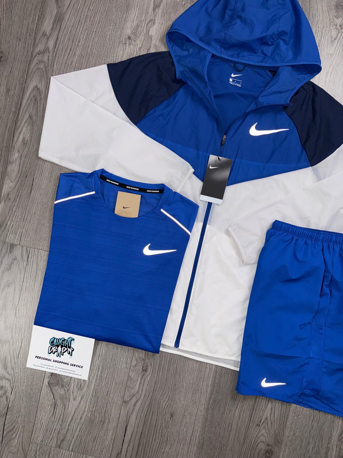 Nike 3 Piece Old Season UV Windrunner White | Royal Blue Set (2016 Exclusive)