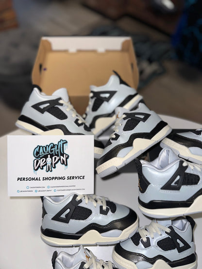 Jordan 4 Retro Toddler Baby Blue, Black 2024