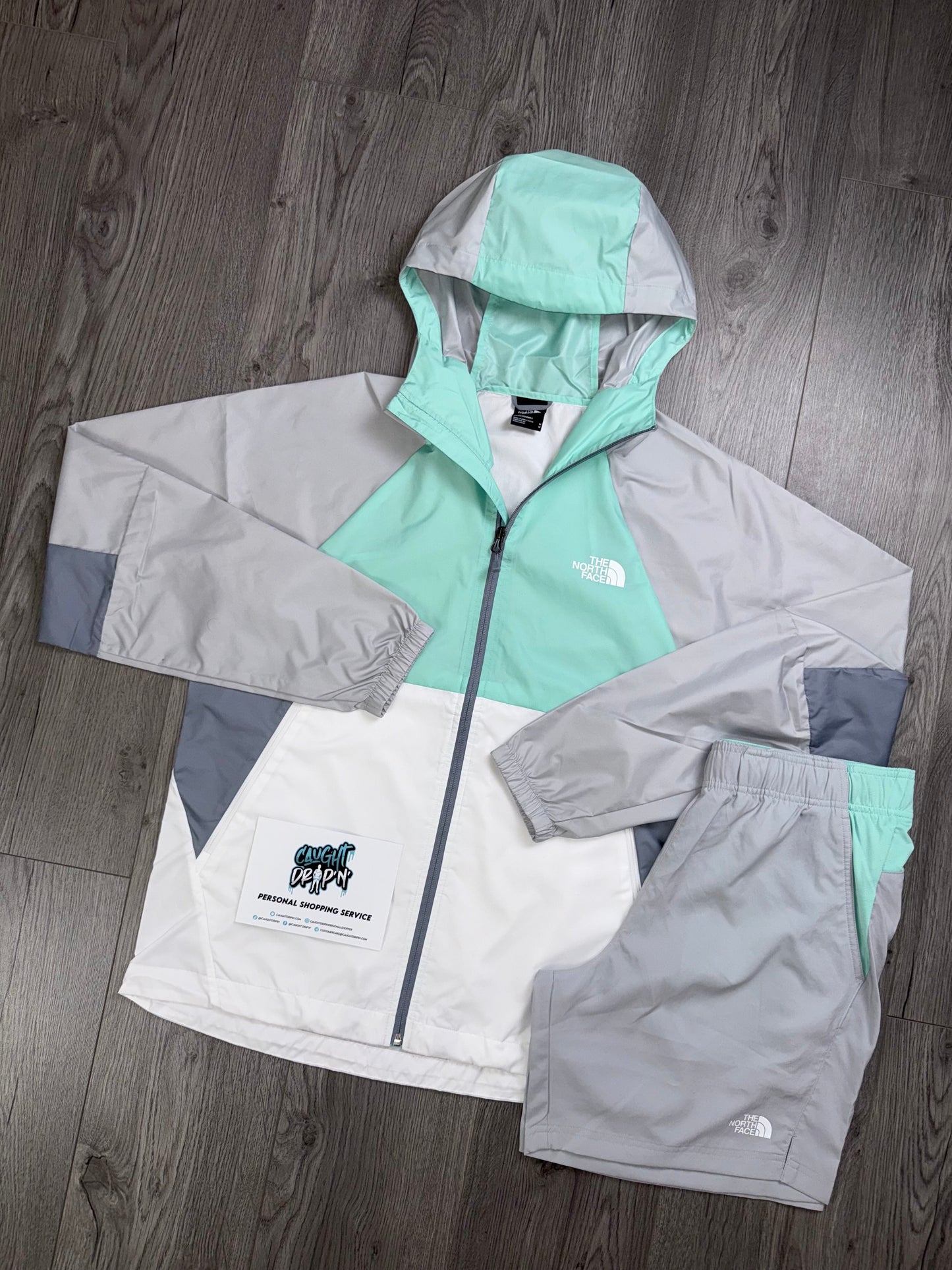 The Northface Performance Windrunner Set Grey | Mint