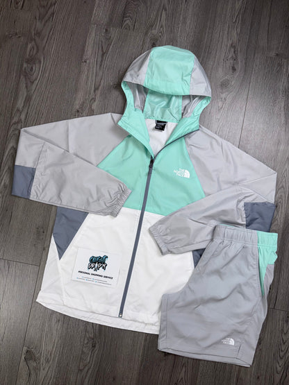The Northface Performance Windrunner Set Grey | Mint