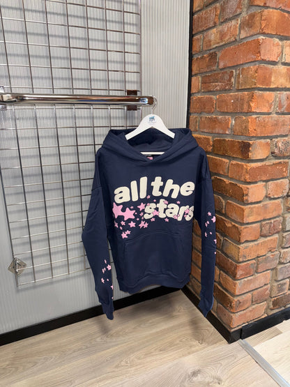 Broken Planet “All The Stars” Hoodie Navy | Pink Rhinestone