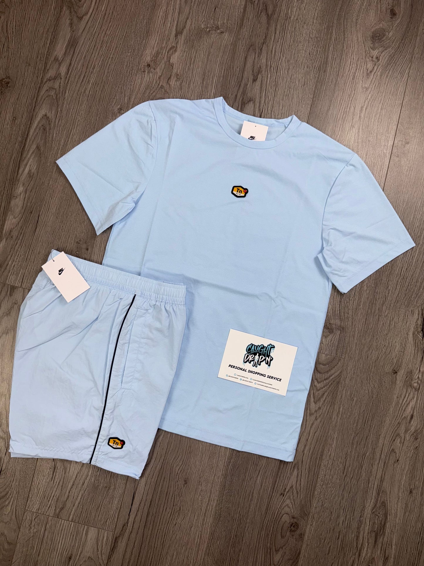 Nike TN Celestine Blue Tee | Shorts Set (Oversized Fit. Recommend Sizing Down)
