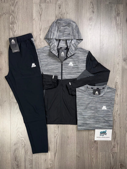 Montirex 3 Piece Trail Windrunner Tracksuit Black | Grey Gradient