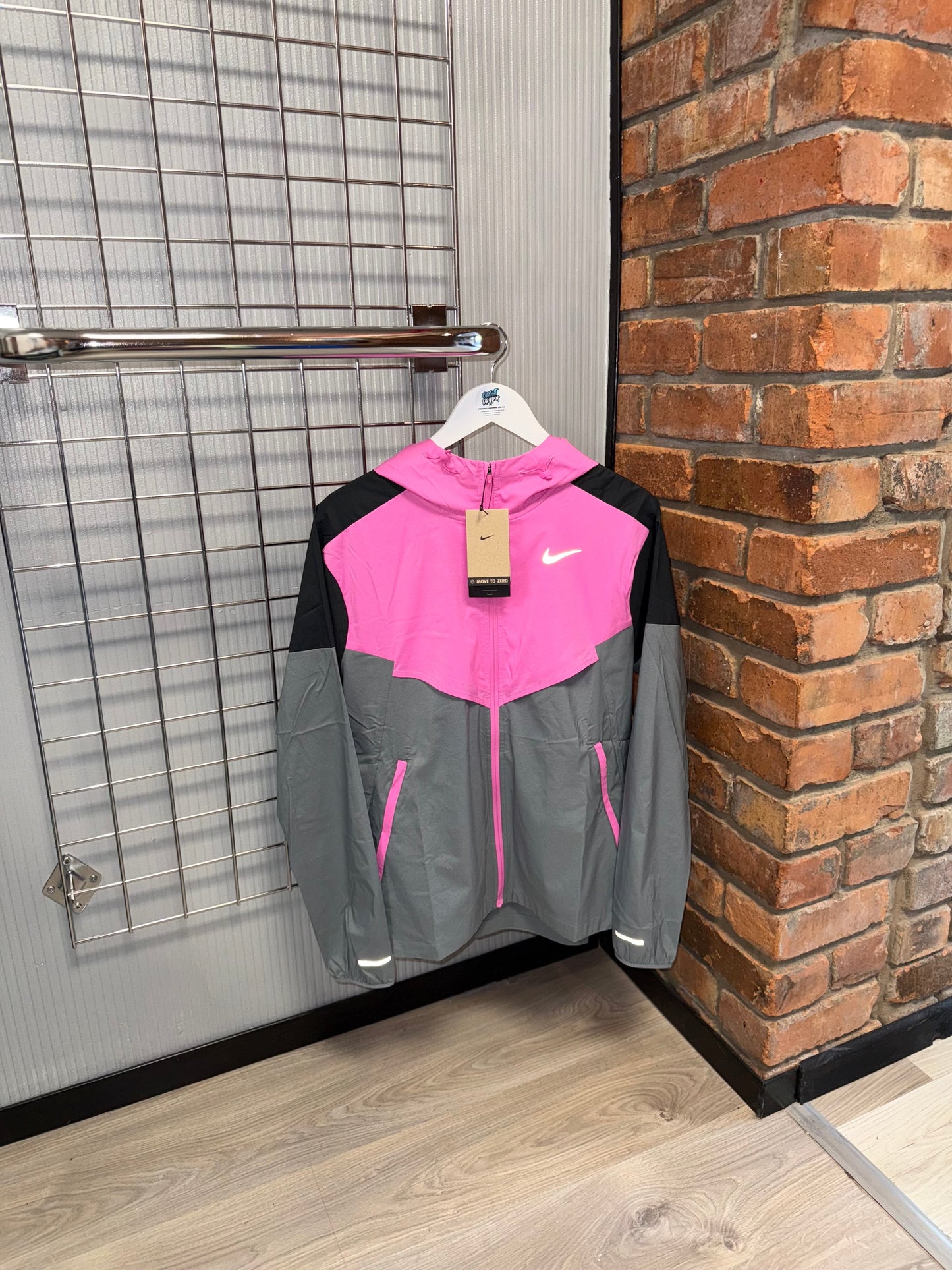 Nike Windrunner Jacket Playful Pink | Grey