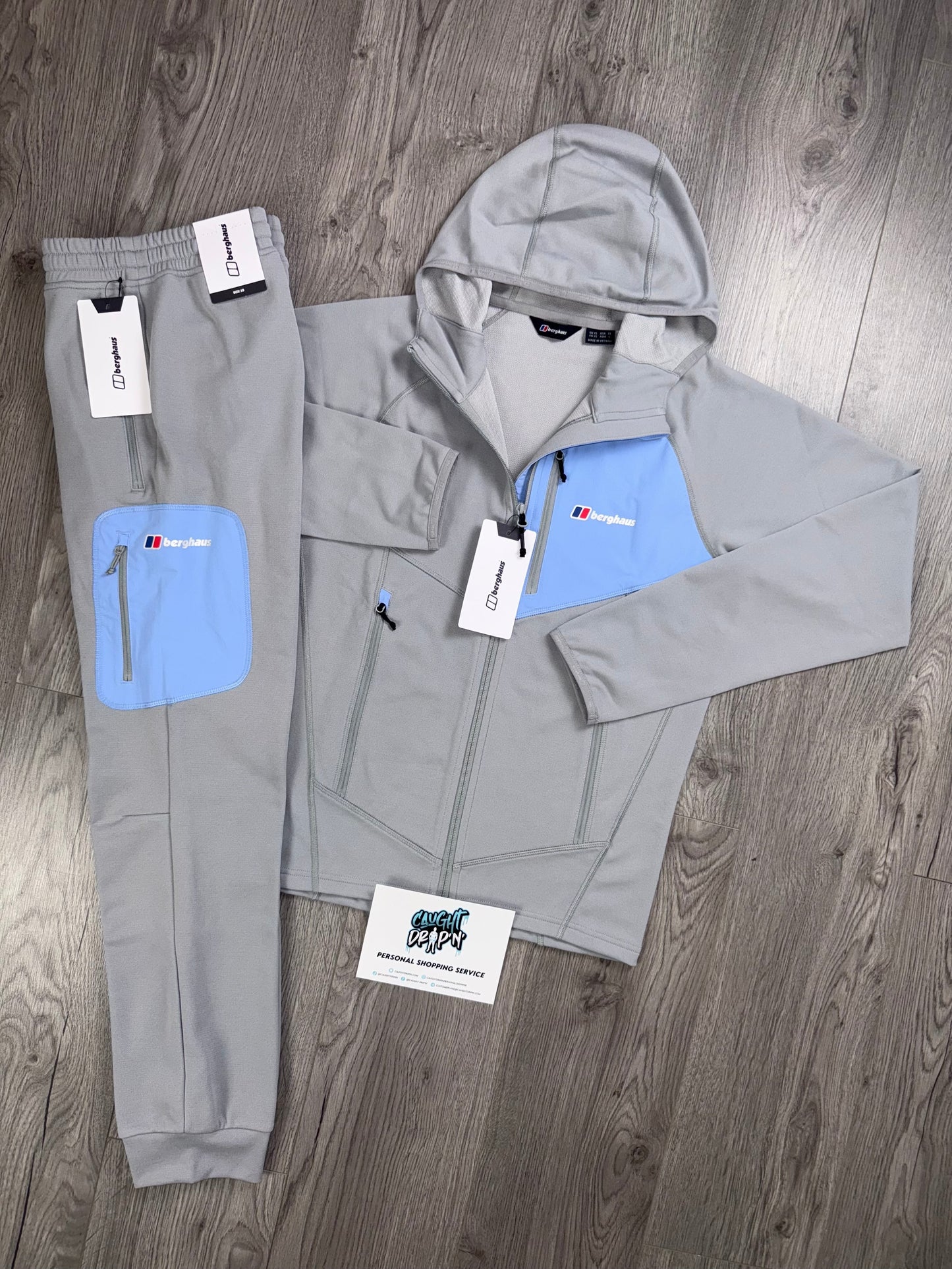 Berghaus Full Zip Light Grey, Baby Blue Tracksuit